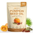 Everly Pumpkin Seed Oil with Saw Palmetto - 3000mg Cold-Pressed Plant-Based Complex - Vegan DHT Blocker for Hair Growth & Prostate Support - 180 Softgels (90-Day Supply)