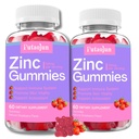 Zinc Gummies for Kids & Adults - Immune Support, High Absorption Vitamin C & Zinc Supplement, Natural Strawberry Flavor, Sugar Free, Vegan - 120 Count