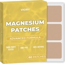 Magnezyum Patches ( 60'ın paketi) - Kadınlar ve Erkekler için% 100 Doğal Patch - toyo - Kas ve Bone Support, Calming - Gelişmiş Formula