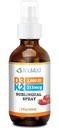 Vitamin D3 K2 5,000 IU Liquid Spray with Organic MCT Oil, Vitamin A (Retinol) 1250mcg, K2 (MK4, MK7) Promotes Heart, Bones, Immune System. 100% Vegan, Non-GMO, No Sugar Added (2oz) (Strawberry)