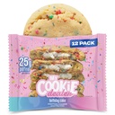 My Cookie Dealer Protein Cookies, Birthday Cake (12-Pack, 3.8oz Each) - 25g of Protein per Cookie - Individually Wrapped Workout Snacks for On-The-Go Travel