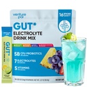 Venture Pal Sugar-Free Gut Support Electrolytes Powder | Liquid Daily IV Hydration Drink Mix with Probiotics | 7 Electrolytes, 5 Vitamins | Supports Hydration & Digestive Comfort | Non-GMO | 16 Sticks