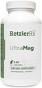 RetzlerRx UltraMag 125 Συμπλήρωμα Γλυκανικού Μαγνησίου - 240 κάψουλες με πατενταρισμένο TRAACS για ενισχυμένη απορρόφηση - Υποστηρίζει Καρδιαγγειακή Υγεία, Μυική Λειτουργία, Υγεία των οστών & Δύναμη