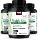 Force Factor ProbioSlim Ekstra Güçlü Probiyotik Supplement for Women and Men with 30 Milyar CFUs and Green Tea Extract for Gut Health Support, Bloating and Gas Relief, 120 Count (Market of 3)