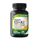 HealthA2Z® Vitamin D3 (2,000 IU) + K2 (100mcg) - 360 Softgels (Pack of 1) | Helps Calcium Absorption, Supports Bones & Teeth, Mood & Immune Health*