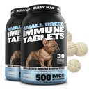 Small Breed Dog Immune Support Tablets - Chewable Multivitamin Immunity Booster Supplement for Puppy & Adult Dogs - Pet Vitamins with Astaxanthin, Colostrum, Turmeric - 30 Tabs (2 Bottles)