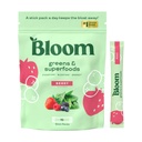 Bloom Nutrition Superfood Greens Powder Stick Packs, Digestive Enzymes with Probiotics and Prebiotics, Gut Health, Bloating Relief for Women, Chlorella, Green Juice Mix, 15 SVG, Berry