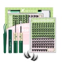 KEYYOU Bunny Lash Clusters Kit DIY Individual Lashes Extension at Home | Natural Wispy C Curl 8-16 Mix.Reusable Waterproof Eyelash Clusters for Beginners .Office Party Daily Wear