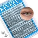 KEVKEV Wispy Lash Clusters Ultra-Thin Band Natural Eyelash Clusters 8-16mm Soft Cluster Eyelash Extensions Mix Length Ultra-Light Natural Look Natural Lash Clusters DIY Lash At Home(Wispy03)