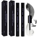 Lash Bond and Seal Kit 2Pcs DIY Lash Extension Waterproof Lashe Cluster Glue 72h Hold Portable Individual Lash Glue for Eyelash Extensions Beginners Black Bond&Clear Seal(5ml+5ml）