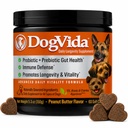 Dog Multivitamin Soft Chews with Probiotics & Omega 3 for Gut, Immune & Skin Support - Daily Wellness Treats for Dogs of All Breeds & Sizes - Peanut Butter Flavor, 60 Count, Made in USA