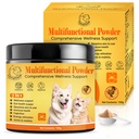 Multivitamin Powder for Dogs - All-in-One Support for Immune, Skin, Coat, Heart and Vision Health with Taurine, Biotin, Omega-3 & Natural Chicken Flavor,150g