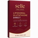Selie Liposomal Glutathione Strips, Lemon Antioxidant Supplement, 30 Count | Fast-Dissolve Format, No Water Needed, Sugar-Free Formula, Vegan Daily Routine, Individually Sealed Sachets