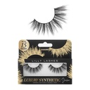 Lilly Lashes Luxury Synthetic DRAMA False Eyelashes, Full Length Lash Extension 17mm, Bold Look & Volume, Round Shape, Reusable Fake Lashes 15x, Lash Glue not Included (Swanky)