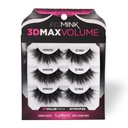 Laflare 3D NY MAX VOLUME 20-25mm Long Dramatic Styles, 100% Real Mink Hair Lashes, Luxury Makeup, Natural, Light, Trendy, Variety, Reusable, Multi-Layered 3 Pairs Value Pack Lashes (NYMVP-26X3P)