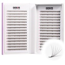 Curacoro XL Lite Promade Wide Fans 6D-0.07 Volume Lashes CC Curl 7-13mm Length Handmade Lightweight Lash Fans for Soft Fluffy Eyelash Extensions