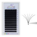 Easy Fan Lash Extensions 0.07C Curl 8-15mm Rapid Blooming Eyelash Extension Self Fanning Professional Salon Use(0.07C,8-15mm mix,Black)