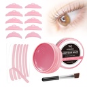 PERMANIA Lash Lift Rods, Great Smell Lash Glue Balm for Eyelash Perm Silicone Curler Pads Reusable Lash Perm Covers Makeup Beauty Tools 17PCS(Pink)