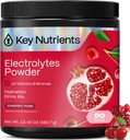 KEY NUTRIENTS Multivitamin Electrolytes Toz No Sugar - Sweet Cherry Pom Electrolyte Toz - Endurance & Energy Supplement - Hydration Toz - No Calories - 90 Hizmet - ABD'de Gerçekleştirilmiş