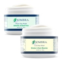 Sombra Warm & Cool Pain Relief Gel, Warm Relief for Arthritis and Chronic Pain Pre-Workout Muscle Rub, Cold for Swelling, Soreness, Post-Workout, Free of Artificial Fragrances, 2oz Per Jar