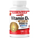 Nutridom Vitamin D3 5000 IU with K2 120 mcg, 120 Softgels, Non-GMO, Gluten Free
