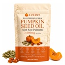 Everly Pumpkin Seed Oil with Saw Palmetto, Steady Energy & Daily Vitality, 180 Softgels for Women & Men