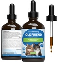 Pet Wellbeing Old Friend for Senior Cats - Supports Immune System Health, Joint Mobility, Healthy Energy Levels, Alfalfa, Reishi - Veterinarian-Formulated Herbal Supplement 4 oz (118 ml)