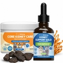 Pet Wellbeing Kidney Support Gold & Core Kidney Care for Cats - NASC Certified & Vet-Formulated Herbal Kidney Support & Daily Phosphate Binder Bundle, Herbal Liquid and Holistic Powder 2 oz & 144 g