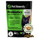 Cat Probiotics Crunchy Creamy Chews for Digestive Health - Cat Constipation + Occasional Diarrhea Relief - Daily Probiotics for Cats with Prebiotics Fiber Gut Flora Sensitive Stomach (30-Day Supply)