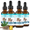 Woyamay Camling Oil for Dogs and Cats - Camling Oil Drops Rich in Omega 3, 6, 9 and Organic Extract Helps Pets with Аnxiеty & Strеss, Hip & Joint, Skin & Coat Support (4 Pack)