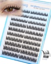 Self Adhesive Lash Clusters 10-14MM Short Self Adhesive Eyelashes Wispy Eyelash Clusters Pre Glued Manga Cluster Lashes Spiky Natural Individual lashes CD Curly Press On Lashes by Lvmixwig