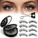 Magnetic Eyelashes with Applicator - Natural Look False Lashes Kit, Reusable 3D Lightweight Wispy Fake Eyelashes for Beginners, No Glue Needed & Comfortable All-Day Wear, 4 Pairs Black