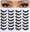 APCYUST Lashes Volume Mink Eyelashes 14 Pairs Cateye Lash Strips Wispy Cat Eye Lashes Natural Look Short Thick Fluffy False Strip Eyelash Full Small Fake Lashes Pack Black Pestañas Postizas for Women