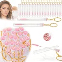 20 Pack Disposable Diamond Mascara Brushes with Keychain Tube Spoolies for Lash Extensions Mascara Wands Makeup Tools Women Girls