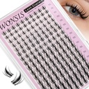Fairy Lash Clusters, Manga Invisible Band Lash Extension, Reusable Individual Lashes Clusters, D Curl Wispy False Eyelashes for Home Eyelash Extensions