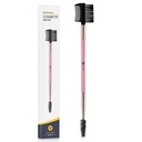 KINGMAS 3 Head Eyebrow Eyelash Shaper Comb Spoolie Brush Grooming Tool | for Separating Lashes, Eliminating Mascara Clumps, Makeup Grooming and Shaping Brow (Pink)
