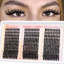 Manga Lash Clusters Natural Eyelash Clusters With Spikes 300Pcs 13-21MM Long Wispy Cluster Eyelash Extensions D-Curly Volume Lash Clusters Anime Individual Lashes Fairy Lash Extensions by Zegaine