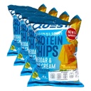 Quest Nutrition Protein Chips, Cheddar & Sour Cream, 22g Protein, 4g Net Carbs, 140 Cals, 1.2oz Bag, 1 Count, High Protein, Low Carb, Gluten Free, Soy Free, Potato Free (Pack of 4)