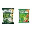 Quest Nutrition Protein Chips, Sour Cream & Onion, High Protein, Low Carb, Pack of 12 & Tortilla Style Protein Chips, Chili Lime, Baked, 1.1 Oz, Pack of 12