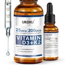 Organic Vitamin D3 K2 Liquid Drops - 1 Fl Oz Max Absorption 1,000 IU D3 & 200mcg K2 Drops for Immune & Mood, Bone & Teeth Health – 30ml