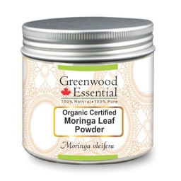 Greenwood Essential Pure Moringa Leaf Powder (Moringa oleifera) Organic Certified 100% Natural Therapeutic Grade 200gm (7.05 oz)