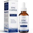 Zinc Copper Liquid Drops, Zinc Supplements for Women and Men, Zinc Bsglycinate with Selenium, Vitamin C & D3, B6 for Immune Health, Mineral Balance, Antioxidant, Liposomal for High Absorption 2 Fl Oz