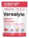PEScience Versalyte Electrolyte Hydration Packets, Sugar Free Electrolyte Powder with Magnesium, Taurine, Antioxidants, Trace Minerals - 4 Flavor Variety Pack, 12 Servings