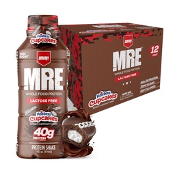 REDCON1 MRE Ready to Drink Protein Shakes Hostess™, Cupcakes - Lactose Free RTD Protein Made with Real Whole Food Protein Blends - Easy to Digest Nutritional Shake (12 Pack)