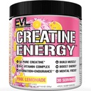 Evlution Nutrition Creatine Energy - Supports Muscle Growth, Boosts Energy, Endurance & Cognition - 5g Pure Creatine Monohydrate Per Serving - B + C Vitamin Complex - 30 Servings - Pink Lemonade