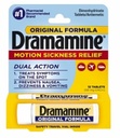 Dramamine Motion Sickness Relief, Original Formula, Tablets 12 ea (Pack of 10)