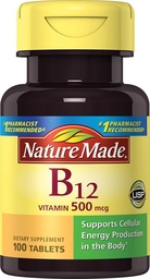 Nature Made Vitamin B-12 500 mcg Δισκία 100 ea (πακέτο του 2)