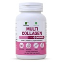 AIHIYO Multi Collagen Peptides Softgels, Type I, II, III, V, X, 100 Ct | with Hyaluronic Acid, Vitamin C & Biotin, Supports Muscles, Skin, Hair, Nails & Bones