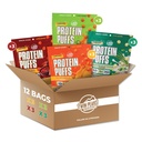Twin Peaks Low Carb, Keto Friendly Protein Puffs, 2 Serving 12 Pack, (60g, 42g Protein, 4g Carbs)