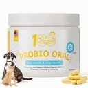 Oral Probiotics for Dogs, 11 Strains, Bad Breath Support | 80 capsules, 4 digestive enzymes and prebiotics; fresh breath, oral microbiome, teeth, gum and gut support for dogs and cats